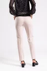 Pantaloni office stofă reiată crem P2506 thumbnail picture - 
