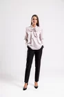 Pantaloni office stofă reiată negru P2506 thumbnail picture - 