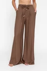 Pantaloni palazzo cu șnur mocha PKC0501 thumbnail picture - 