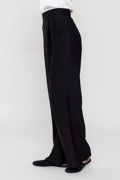 Pantaloni palazzo negru P2510 thumbnail picture - 