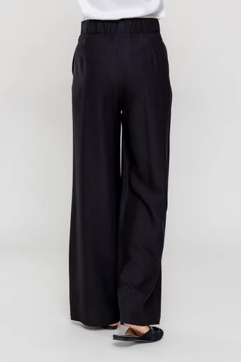Pantaloni palazzo negru P2510