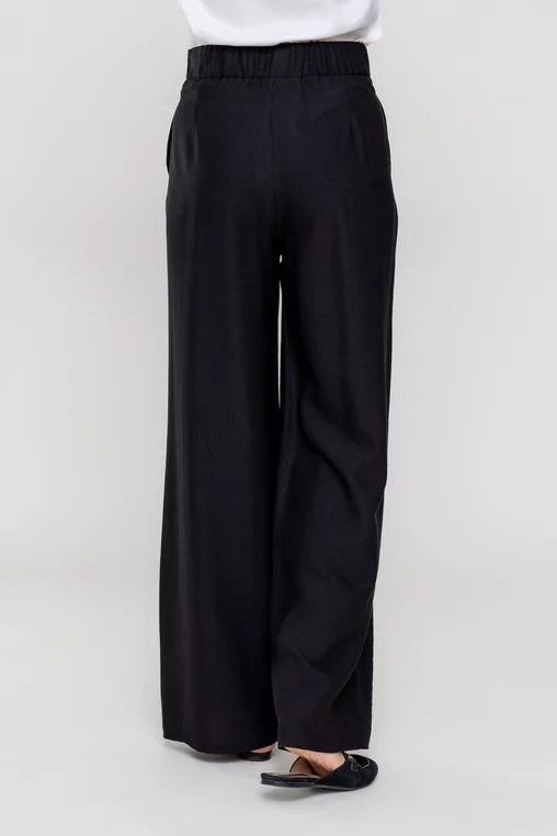 Pantaloni palazzo negru P2510 thumbnail picture - 