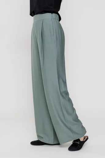 Pantaloni palazzo olive P2510