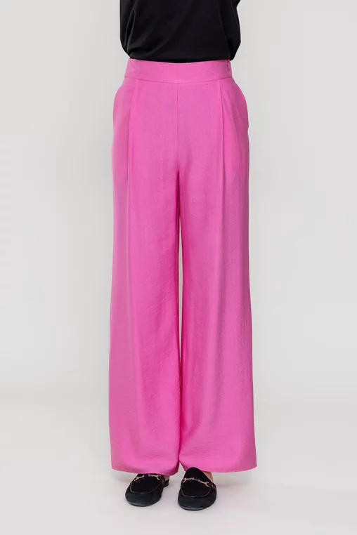 Pantaloni palazzo roz P2510 thumbnail picture - 