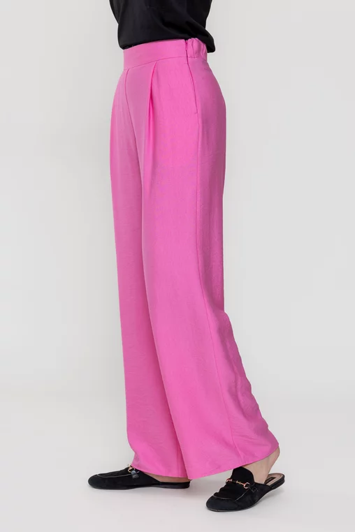 Pantaloni palazzo roz P2510 thumbnail picture - 