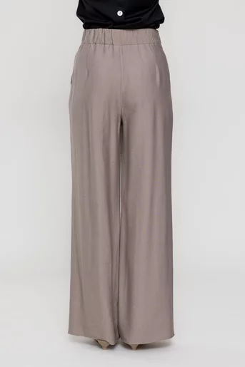 Pantaloni palazzo taupe P2510