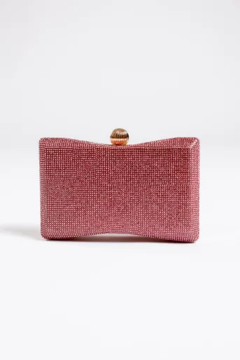 Clutch cu strasuri roz PIT10