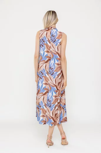 Rochie A line albastră RLA0509