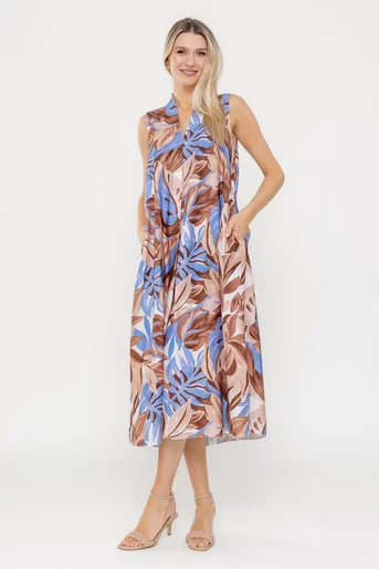 Rochie A line albastră RLA0509