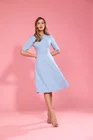 Rochie Caramel cu bandă în talie bleu R8511 thumbnail picture - 