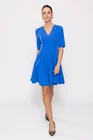 Rochie Caramel cu decolteu în v albastră  R8510 thumbnail picture - 