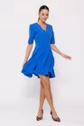 Rochie Caramel cu decolteu în v albastră  R8510 thumbnail picture - 