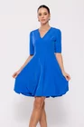 Rochie Caramel cu decolteu în v albastră  R8510 thumbnail picture - 