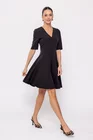 Rochie Caramel cu decolteu în v neagră R8510 thumbnail picture - 