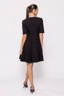 Rochie Caramel cu decolteu în v neagră R8510 thumbnail picture - 