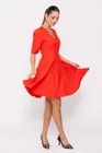 Rochie Caramel cu decolteu în v roșie R8510 thumbnail picture - 