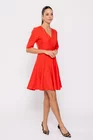 Rochie Caramel cu decolteu în v roșie R8510 thumbnail picture - 