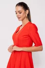Rochie Caramel cu decolteu în v roșie R8510 thumbnail picture - 