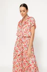 Rochie Caramel cu eșarfă imprimeu floral multicolor R8518 thumbnail picture - 