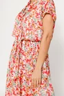 Rochie Caramel cu eșarfă imprimeu floral multicolor R8518 thumbnail picture - 