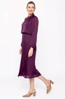Rochie Caramel cu guler răsucit burgundy R8505 thumbnail picture - 