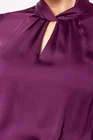 Rochie Caramel cu guler răsucit burgundy R8505 thumbnail picture - 
