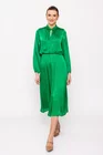 Rochie Caramel cu guler răsucit verde R8258 thumbnail picture - 