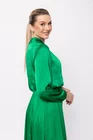Rochie Caramel cu guler răsucit verde R8258 thumbnail picture - 
