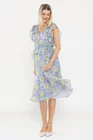 Rochie Caramel cu volane bleu R8541 thumbnail picture - 