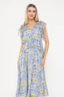 Rochie Caramel cu volane bleu R8541 thumbnail picture - 