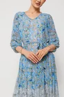 Rochie Caramel cu volane și cordon albastră R8514 thumbnail picture - 