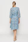 Rochie Caramel cu volane și cordon albastră R8514 thumbnail picture - 