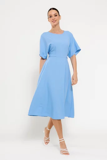 Rochie Caramel elegantă bleu R8523