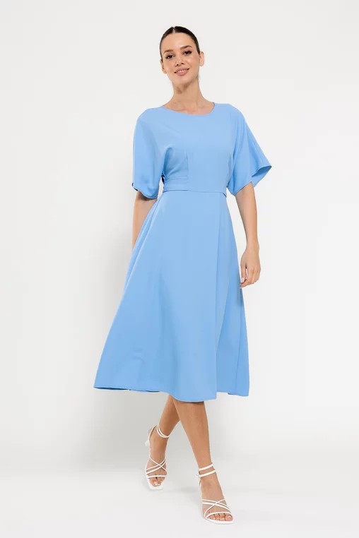 Rochie Caramel elegantă bleu R8523 picture - 1