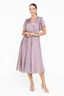 Rochie Caramel elegantă cu decolteu petrecut old pink R8553 thumbnail picture - 