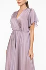 Rochie Caramel elegantă cu decolteu petrecut old pink R8553 thumbnail picture - 
