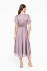 Rochie Caramel elegantă cu decolteu petrecut old pink R8553 thumbnail picture - 