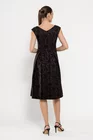 Rochie Caramel elegantă cu floare maro R8534 thumbnail picture - 