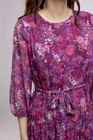 Rochie  Caramel eleganta din voal imprimeu floral mov RW411 thumbnail picture - 