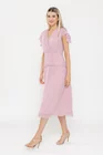 Rochie Caramel elegantă din voal roz pudră R8540 thumbnail picture - 