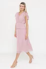 Rochie Caramel elegantă din voal roz pudră R8540 thumbnail picture - 