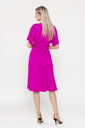 Rochie Caramel elegantă fucsia închis R8523