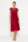 Rochie Caramel elegantă mătase naturală burgundy R8516 thumbnail picture - 
