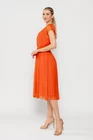 Rochie Caramel elegantă mătase naturală orange R8516 thumbnail picture - 