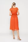 Rochie Caramel elegantă mătase naturală orange R8516 thumbnail picture - 