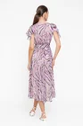 Rochie Caramel elegantă vâscoză imprimată și fir lame mov R8545 thumbnail picture - 