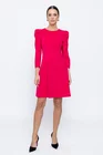 Rochie Caramel evazată cu mâneci bufante fucsia R8502 thumbnail picture - 