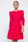 Rochie Caramel evazată cu mâneci bufante fucsia R8502 thumbnail picture - 