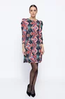Rochie Caramel evazată cu mâneci bufante multicoloră R8502 thumbnail picture - 