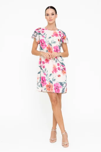 Rochie Caramel impimeu floral multicolor R8552